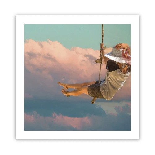 Poster - Spaß in den Wolken - 50x50 cm