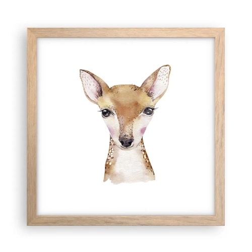 Poster in einem Rahmen aus heller Eiche - Die Natur der Unschuld - 30x30 cm
