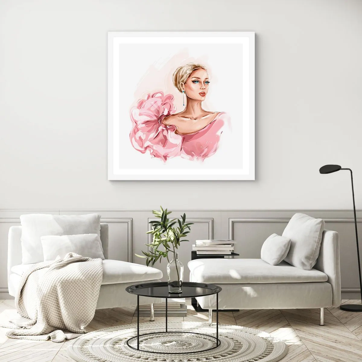 Poster in einem weißen Rahmen - Wie gemalt ... - 40x40 cm