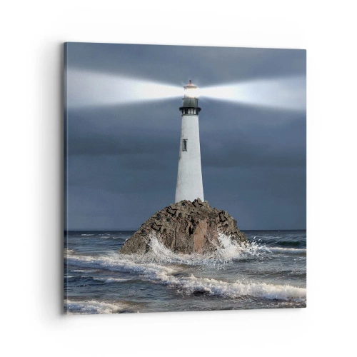 Bild auf Leinwand - Leinwandbild - Hier... hier... hier! - 70x70 cm