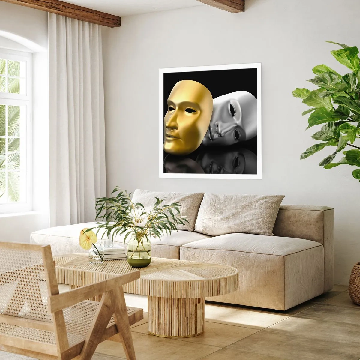 Poster - Das Leben ist wie ein Theater - 50x50 cm