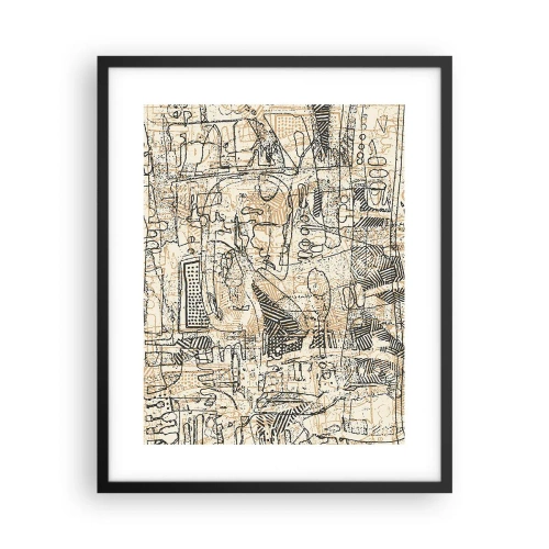 Poster in einem schwarzem Rahmen - Es wartet darauf, entschlüsselt zu werden - 40x50 cm