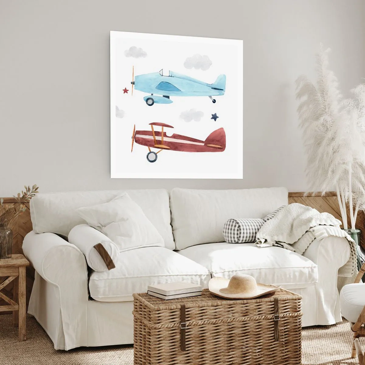 Poster - Wir warten, Herr Pilot! - 60x60 cm