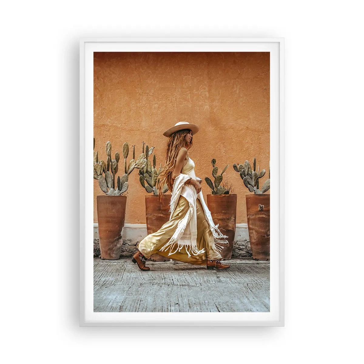 Poster in einem weißen Rahmen - Hippie-Stil - 70x100 cm