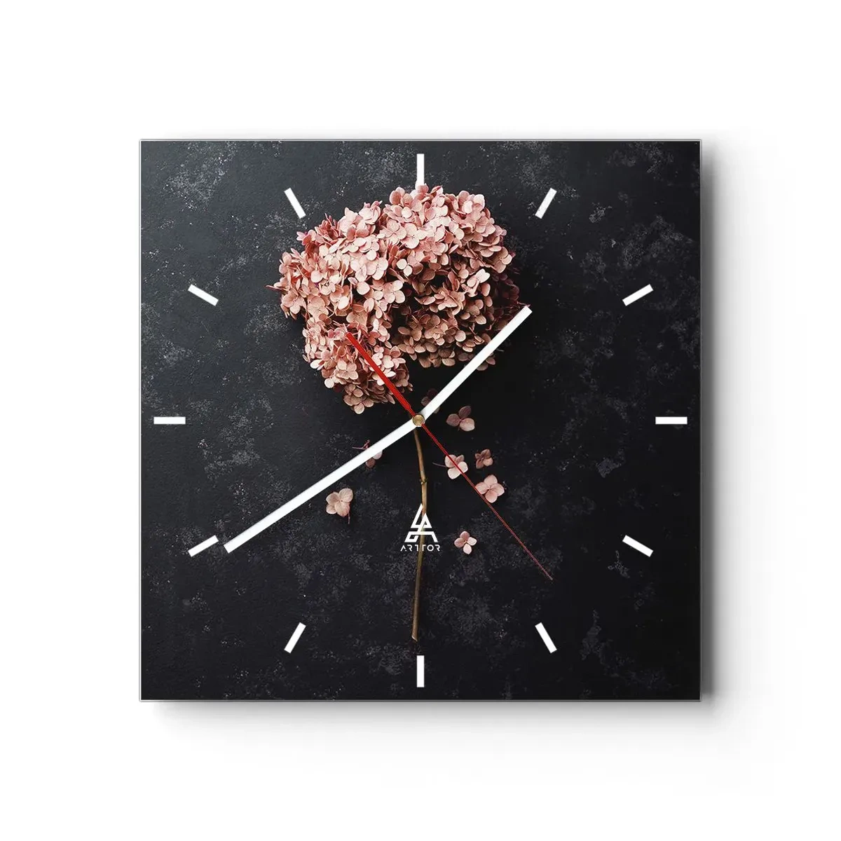 Wanduhr - Glasuhr - Wirklich romantisches Zeichen - 40x40 cm