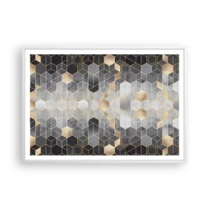 Poster in einem weißen Rahmen - Diamant-Komposition - 100x70 cm