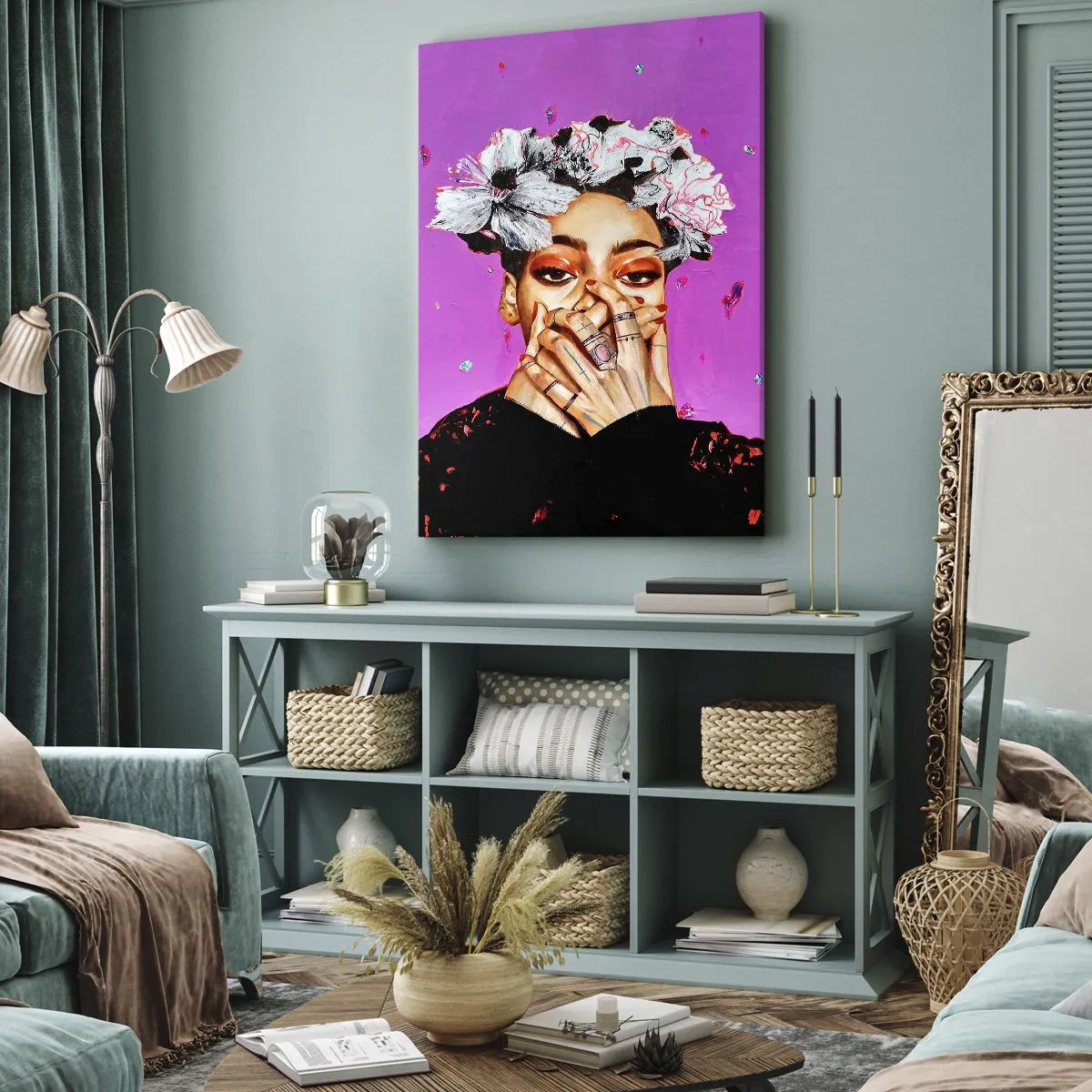 Bild auf Leinwand - Leinwandbild - Bisschen verrückt - 70x100 cm