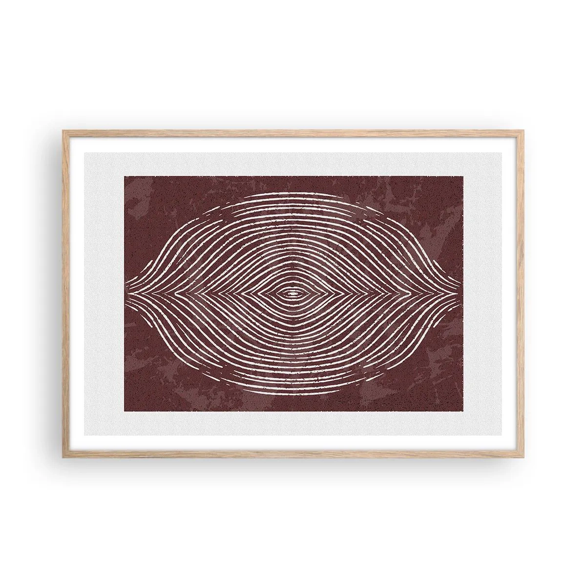 Poster in einem Rahmen aus heller Eiche - Der Raum spricht - 100x70 cm