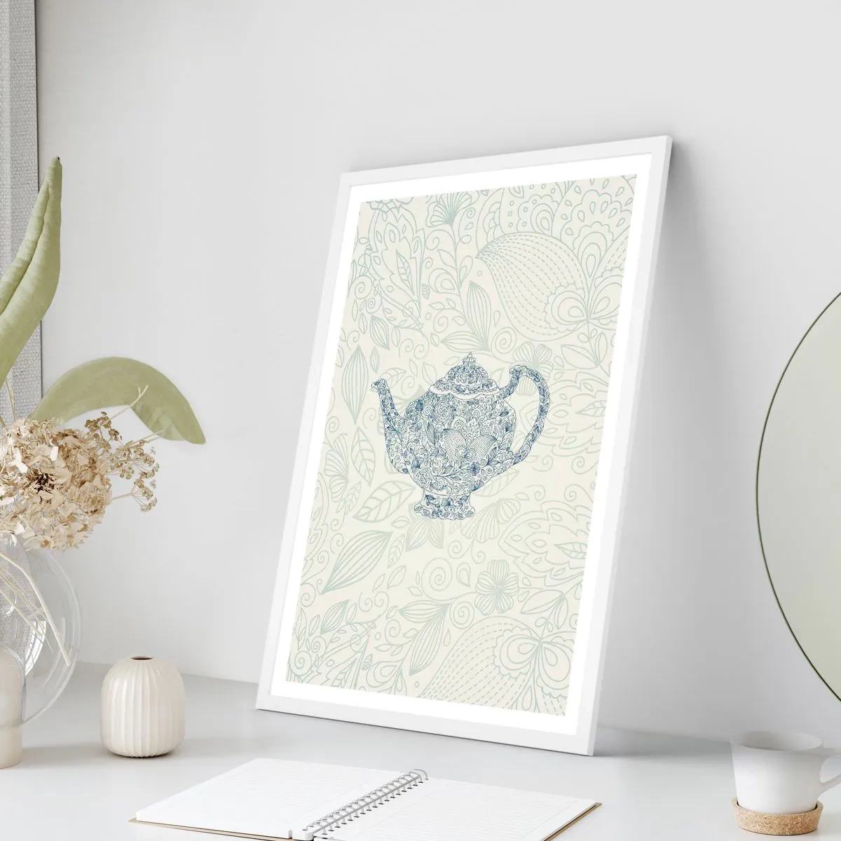 Poster in einem weißen Rahmen - Tee-Charm - 30x40 cm