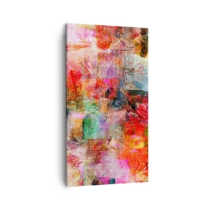 Bild auf Leinwand - Leinwandbild - Eine Reise durch die Rosen - 45x80 cm