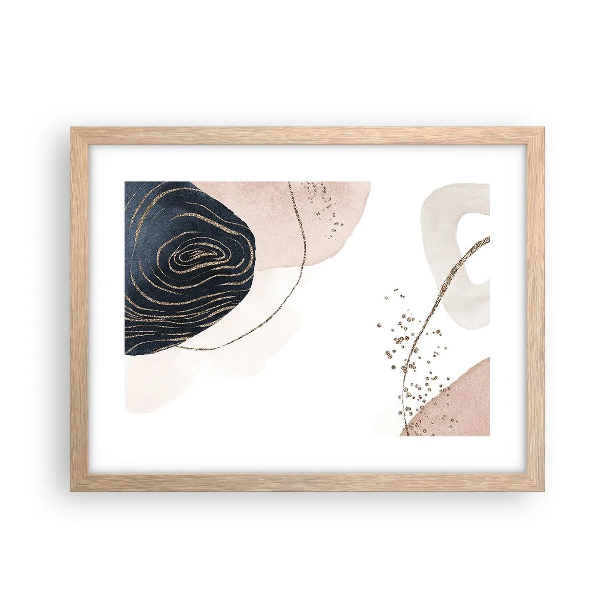 Poster in einem Rahmen aus heller Eiche - Alles fließt - 40x30 cm