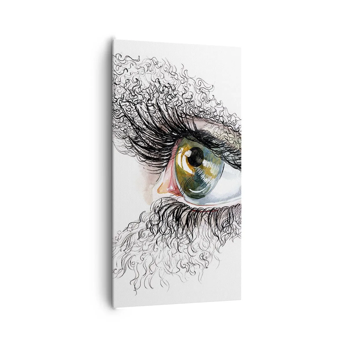 Bild auf Leinwand - Leinwandbild - Schau direkt in die Seele - 65x120 cm