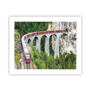 Poster - Eisenbahn für Bergblick - 50x40 cm