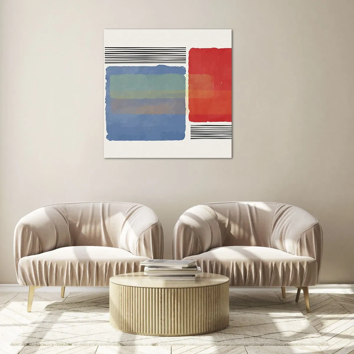 Glasbild - Bild auf glas - Der Geist und der Buchstabe der Geometrie - 50x50 cm