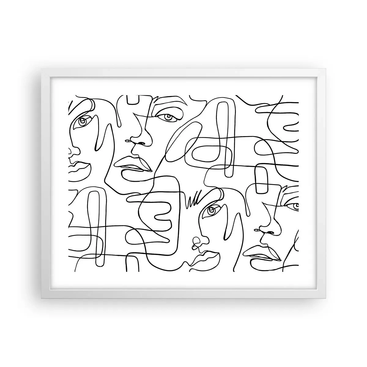 Poster in einem weißen Rahmen - In verworrenen Gefühlen - 50x40 cm