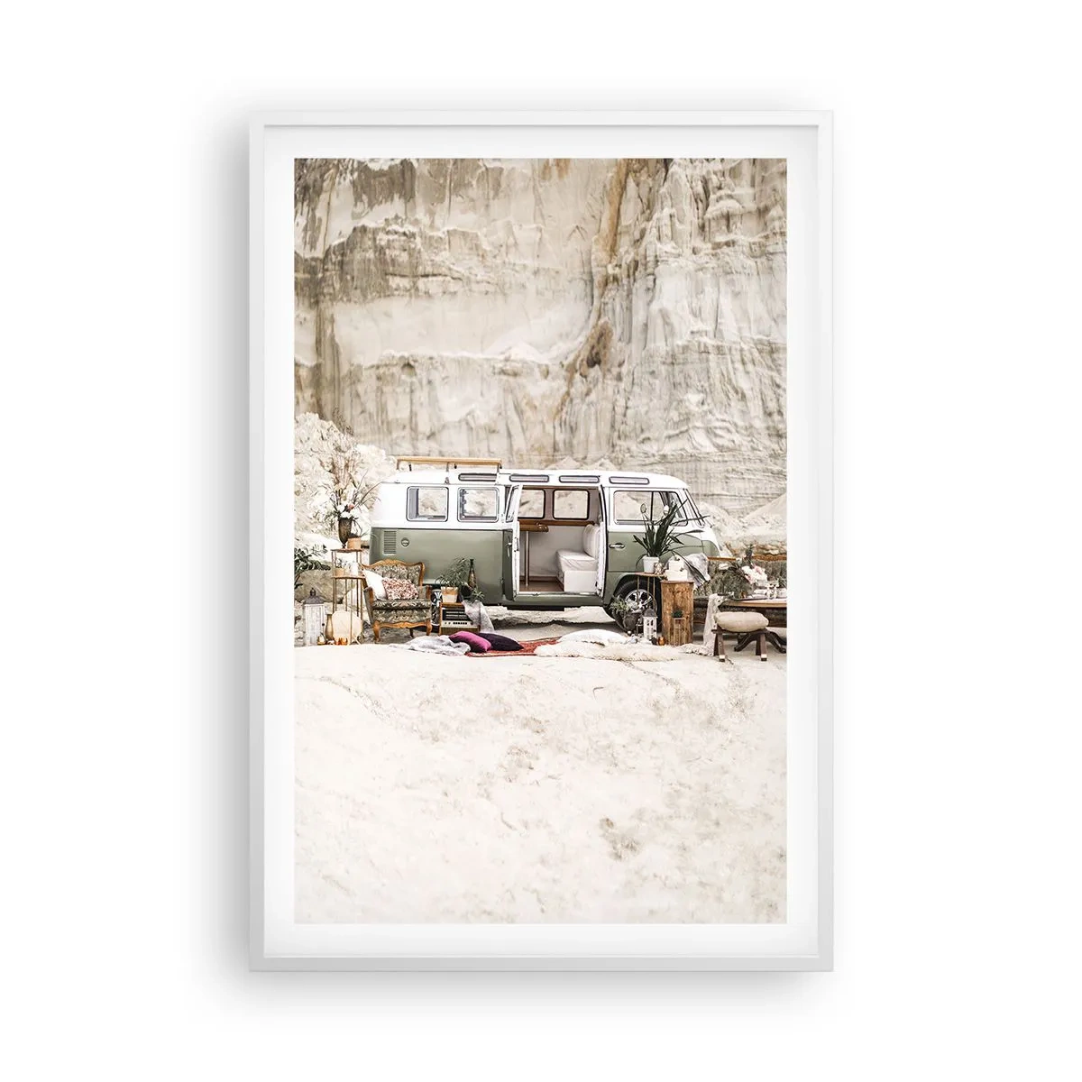 Poster in einem weißen Rahmen - Es ist die Zeit, die Reise zu beginnen - 61x91 cm