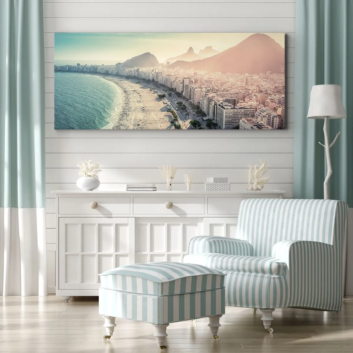 Bild auf Leinwand - Leinwandbild - Ewiger Urlaub in Rio - 100x40 cm