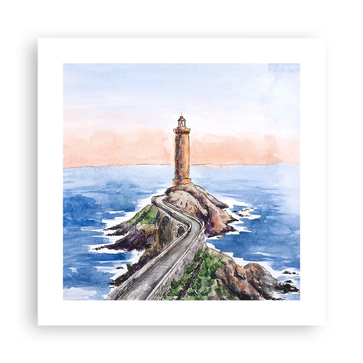 Poster - Dem Meer zugewandt - 40x40 cm