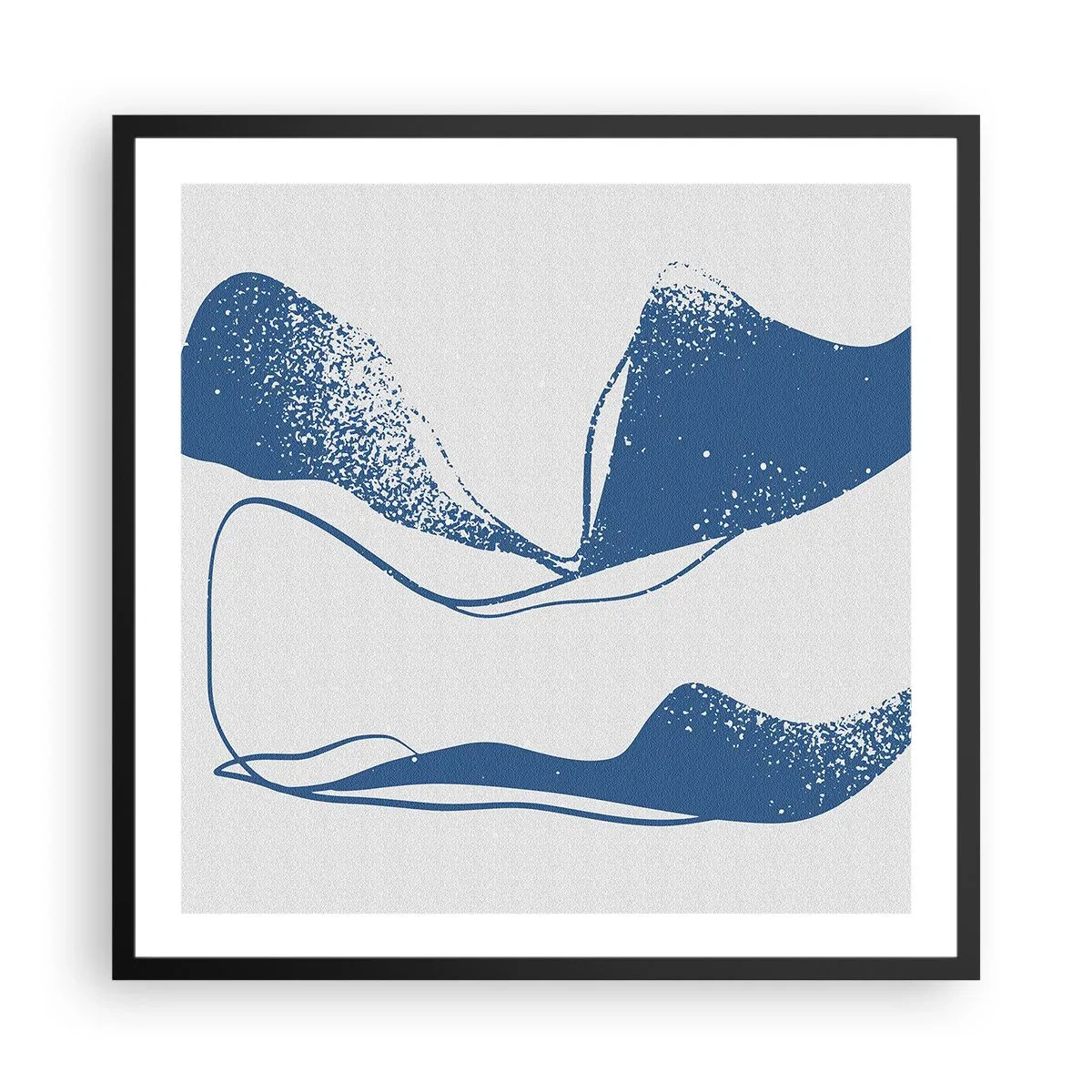 Poster in einem schwarzem Rahmen - Geflügelte Abstraktion - 60x60 cm