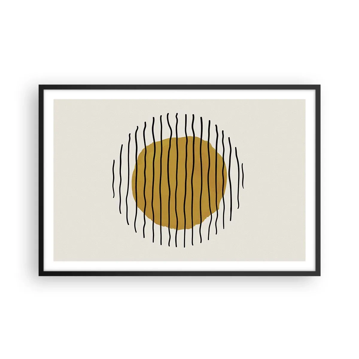 Poster in einem schwarzem Rahmen - Abstraktion, die vor Hitze zittert - 91x61 cm