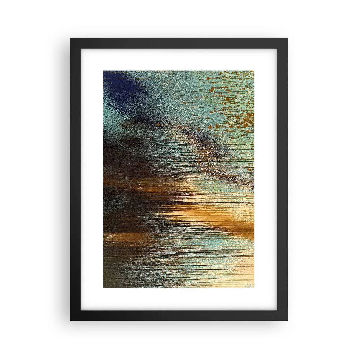 Poster in einem schwarzem Rahmen - Eine nicht zufällige farbenfrohe Komposition - 30x40 cm
