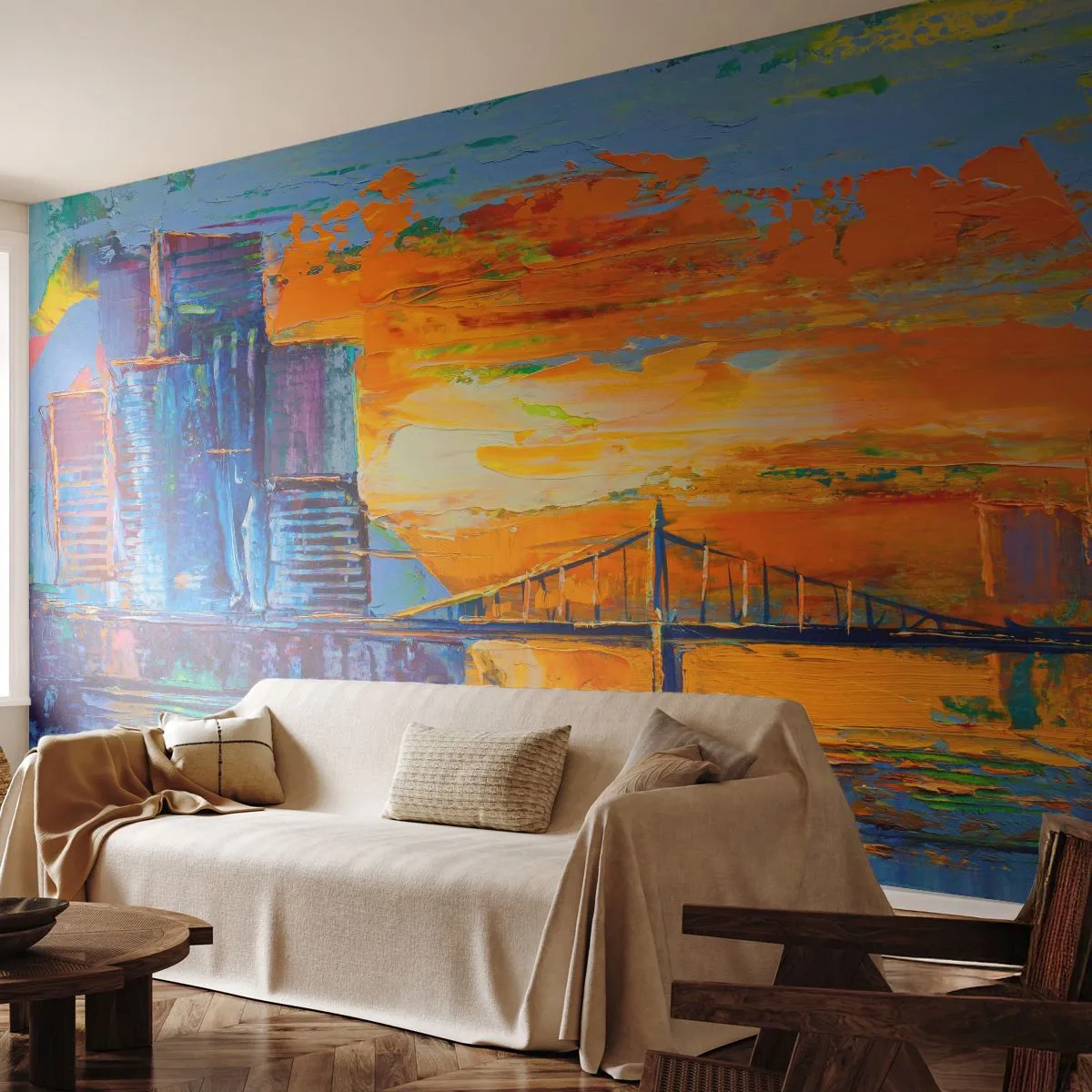 Selbstklebende Fototapete Deluxe Sticker - Kultur und Natur - Abstraktion, Stadt, Stück - 500x350 cm