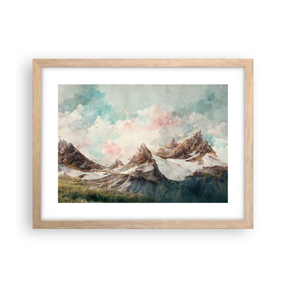 Poster in einem Rahmen aus heller Eiche - Felsklingen - 40x30 cm