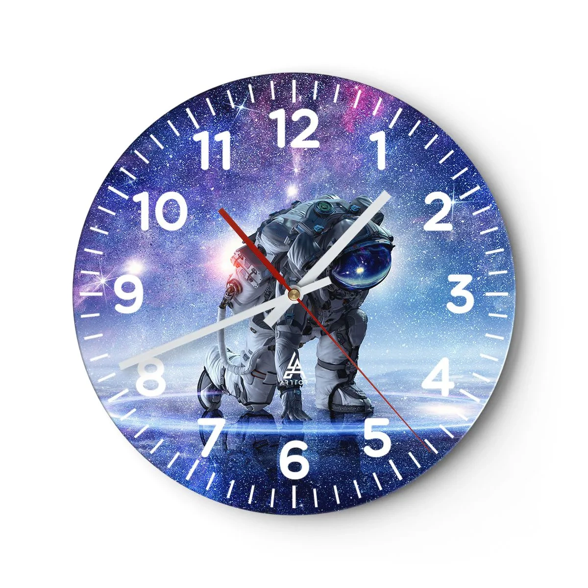Wanduhr - Glasuhr - Der Sternenhimmel über mir - 30x30 cm