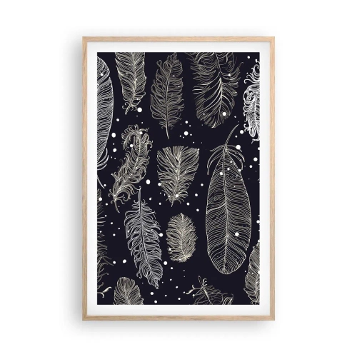 Poster in einem Rahmen aus heller Eiche - Gefiederte Spitze - 61x91 cm