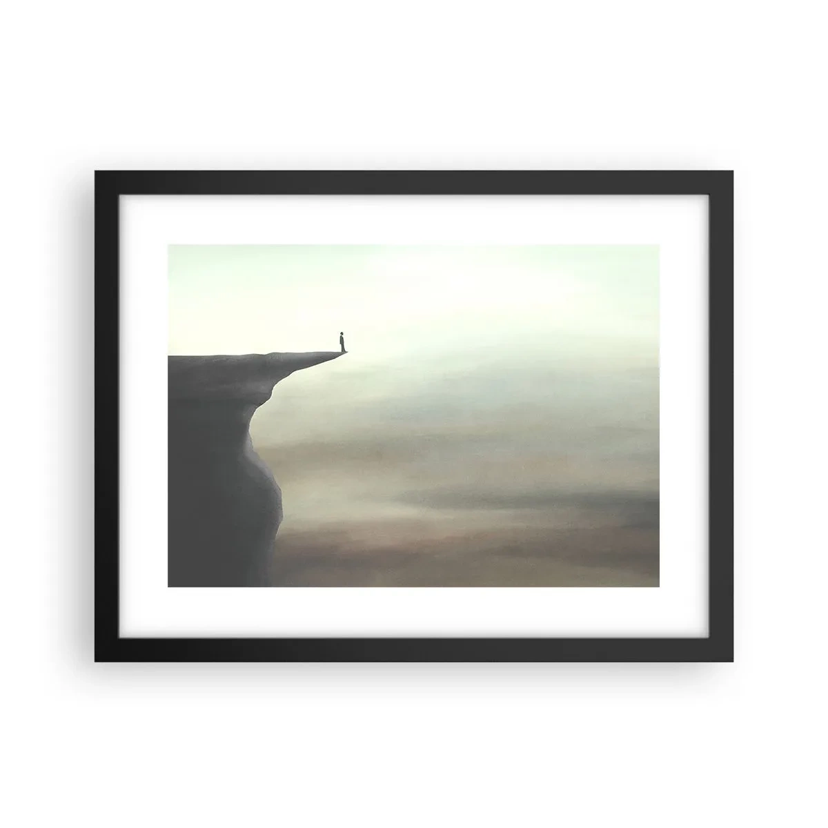 Poster in einem schwarzem Rahmen - Nach oben, natürlich! - 40x30 cm