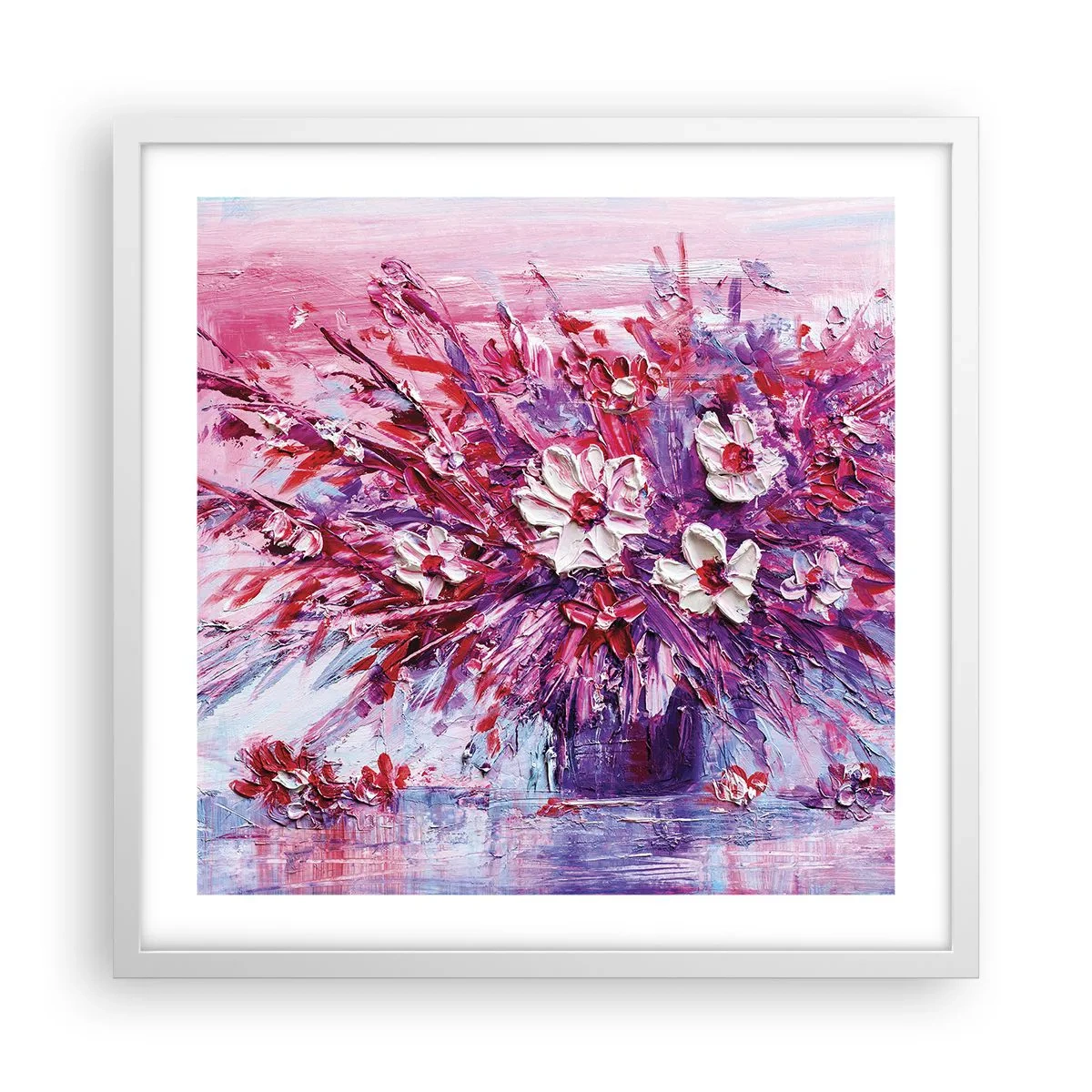 Poster in einem weißen Rahmen - Unschuld und Leidenschaft - 50x50 cm