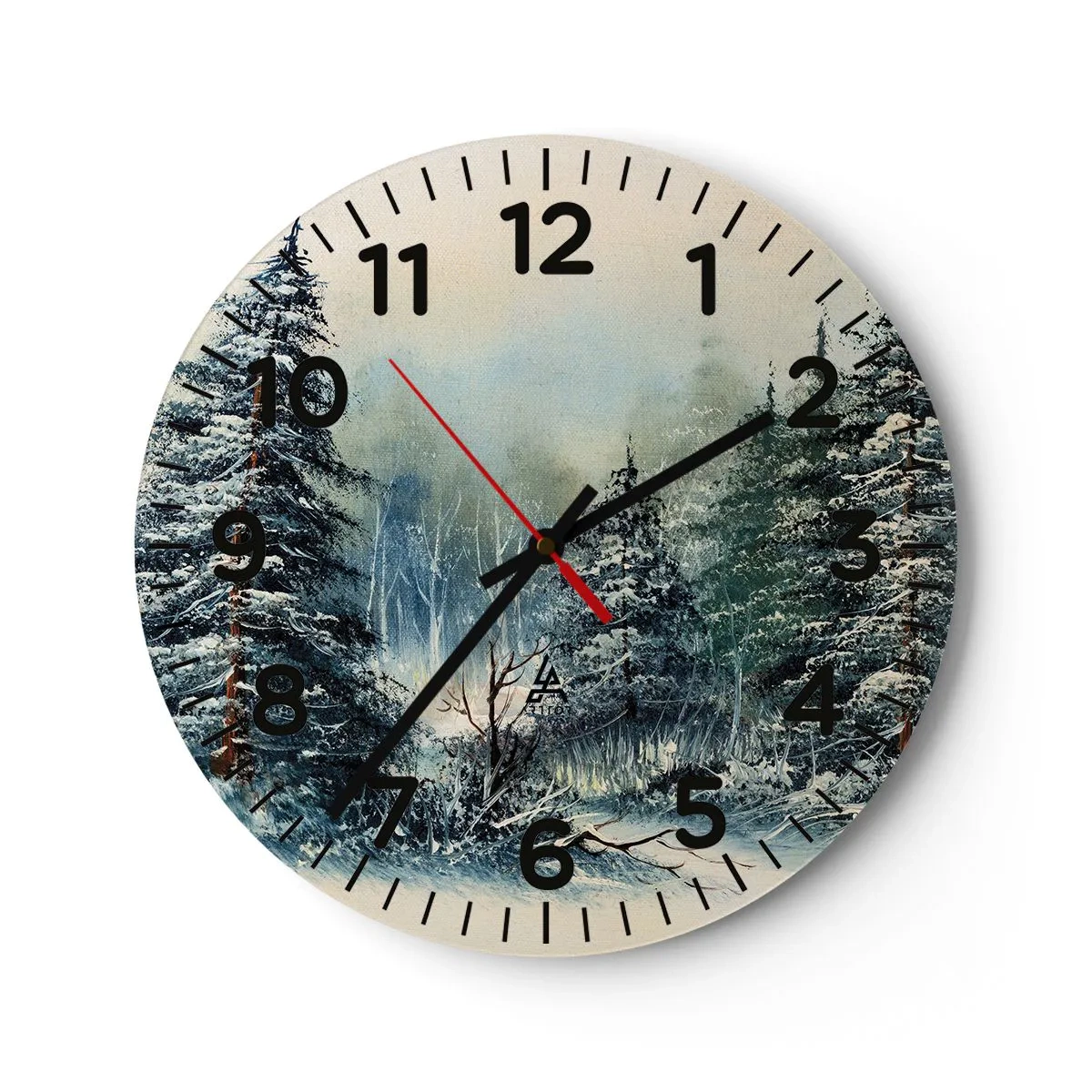 Wanduhr - Glasuhr - Bereit für Weihnachten - 40x40 cm