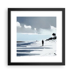 Poster in einem schwarzem Rahmen - Allein sein - 30x30 cm