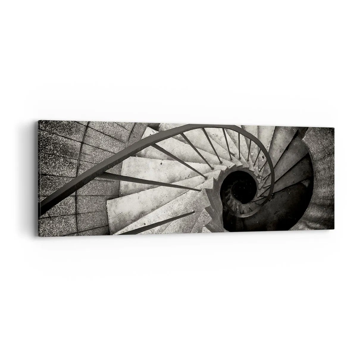 Bild auf Leinwand - Leinwandbild - Treppe hoch, Treppe runter - 90x30 cm