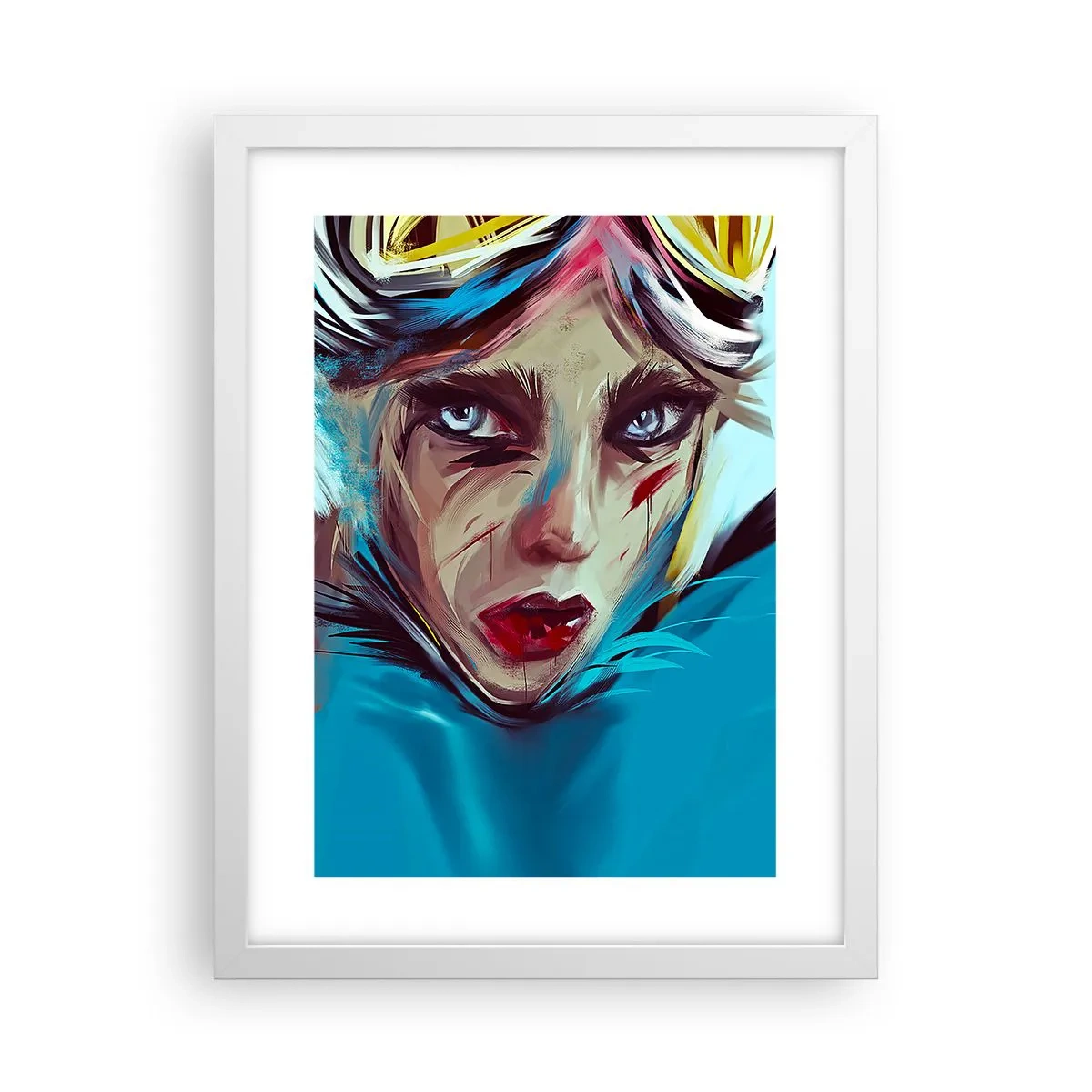 Poster in einem weißen Rahmen - Strassenkämpferin - 30x40 cm