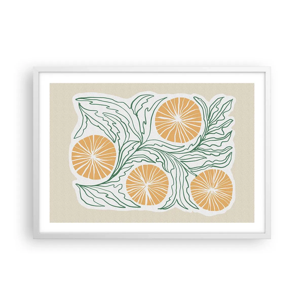 Poster in einem weißen Rahmen - Ethnisch mit einem Hauch von Abstraktion - 70x50 cm