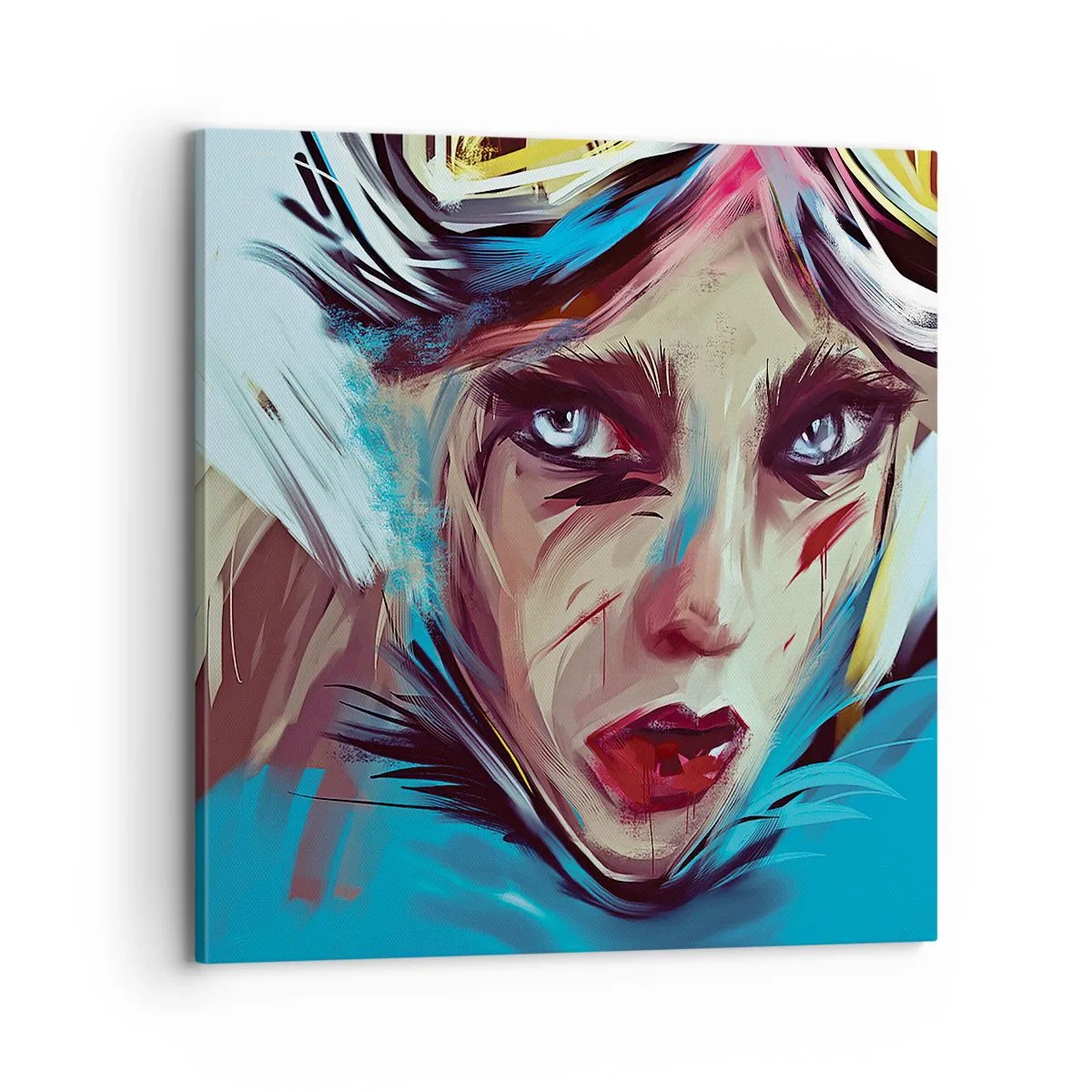 Bild auf Leinwand - Leinwandbild - Strassenkämpferin - 70x70 cm