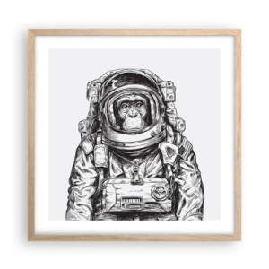 Poster in einem Rahmen aus heller Eiche - Alternative Evolution - 50x50 cm