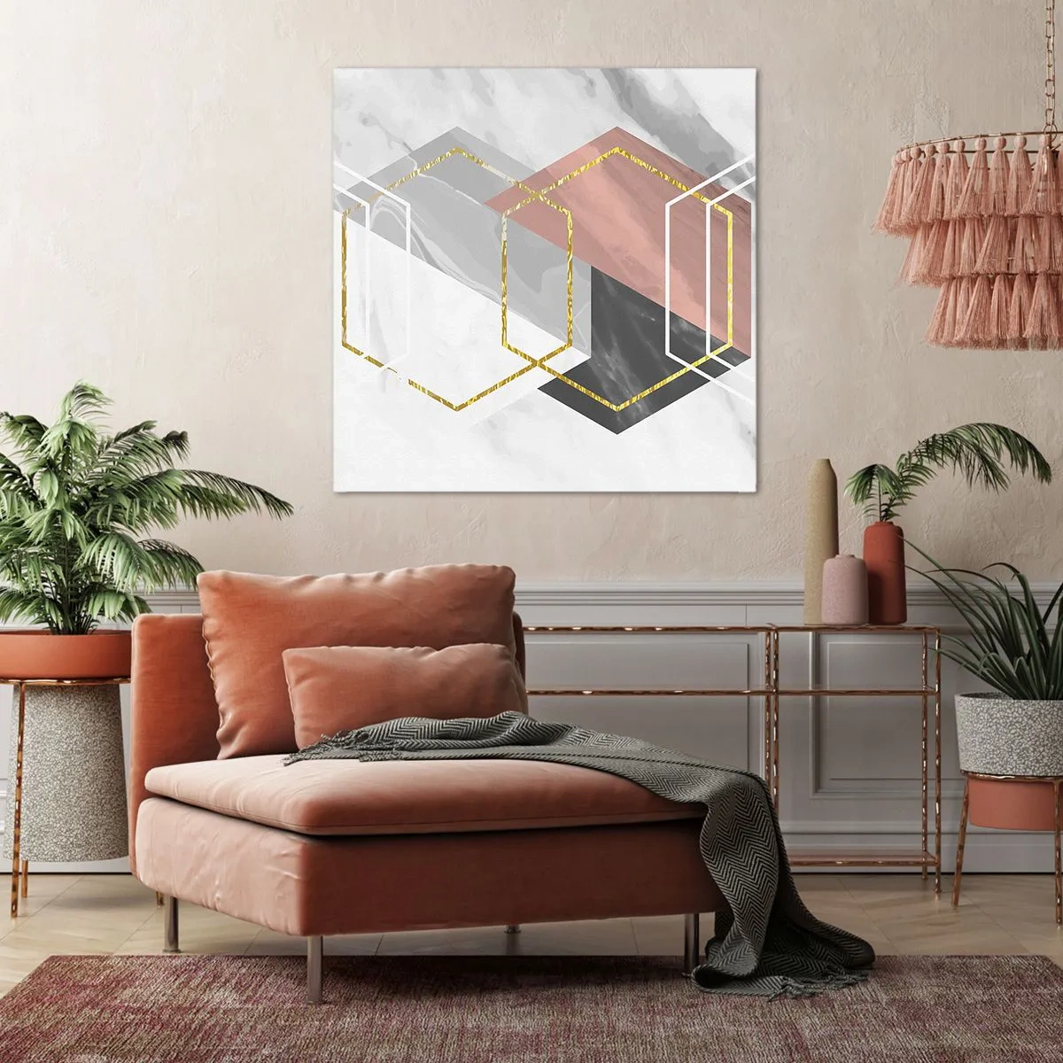 Bild auf Leinwand - Leinwandbild - Kettenkomposition - 50x50 cm