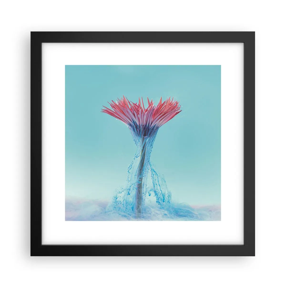 Poster in einem schwarzem Rahmen - In einer belebenden Umarmung - 30x30 cm