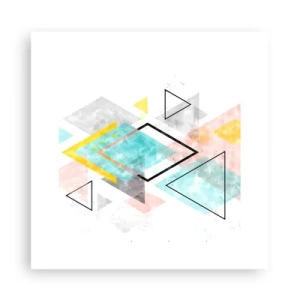 Poster - Geometrisches Spiel - 30x30 cm