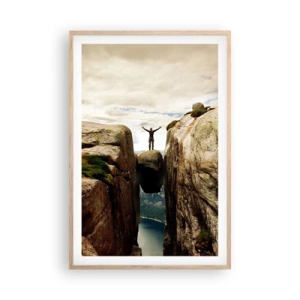 Poster in einem Rahmen aus heller Eiche - Wie geht's mir?! - 61x91 cm