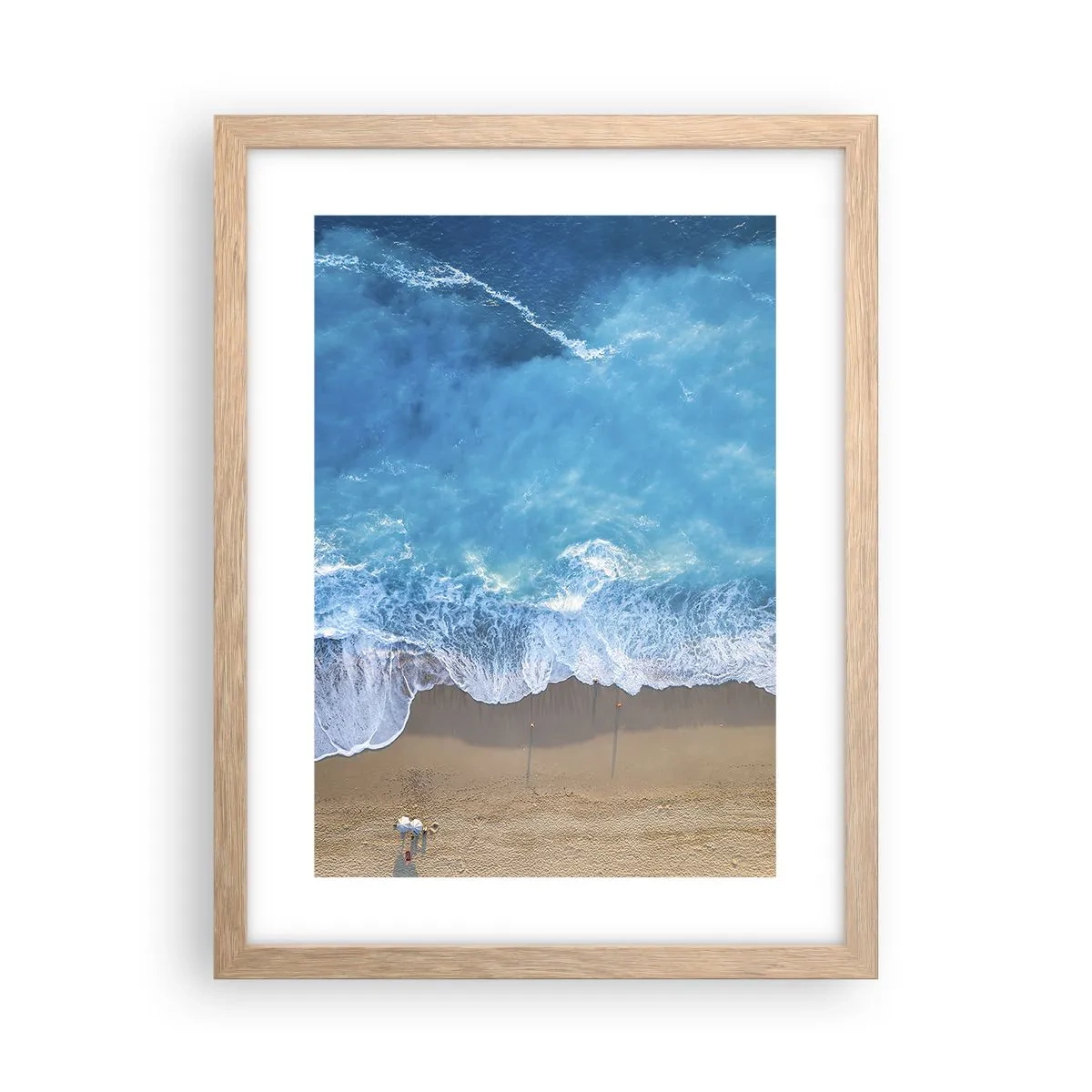 Poster in einem Rahmen aus heller Eiche - Die Kraft des Blaus - 30x40 cm