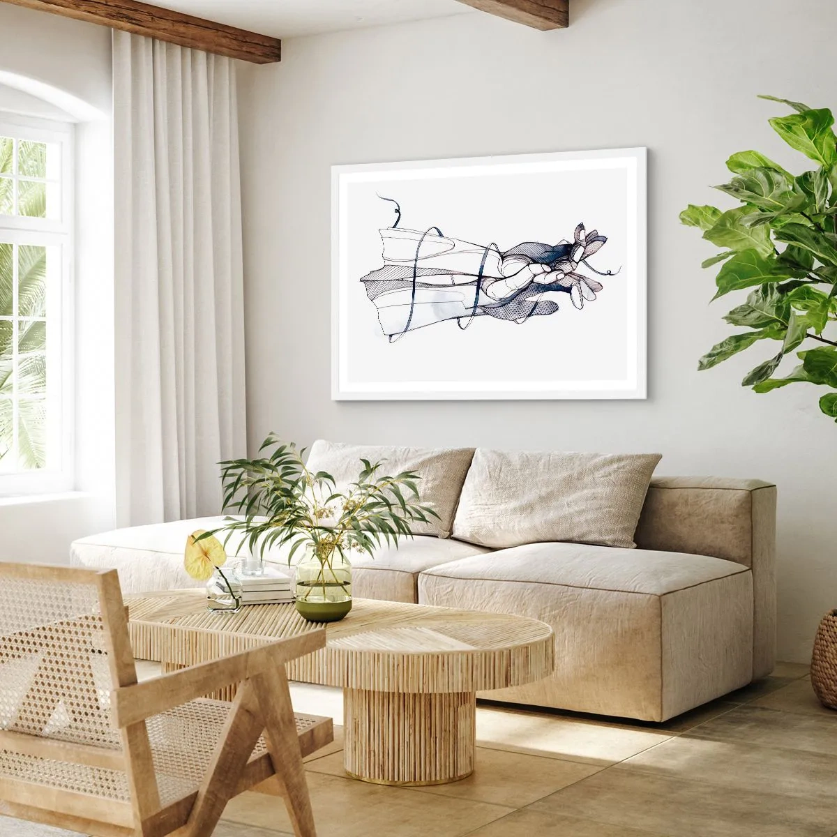 Poster in einem weißen Rahmen - Touch-Studie - 40x30 cm