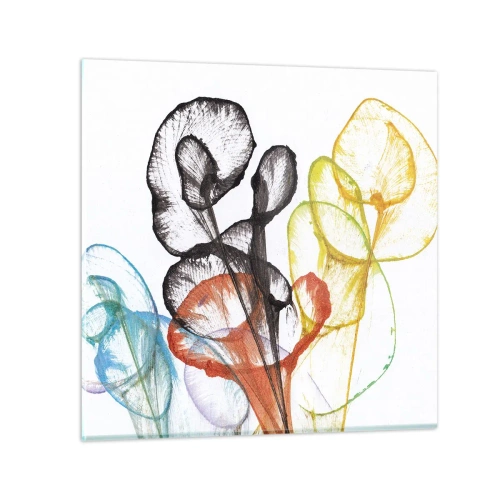Glasbild - Bild auf glas - Blumen mit Seele - 70x70 cm