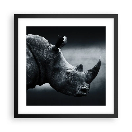 Poster in einem schwarzem Rahmen - Richtiges Profil - 40x40 cm