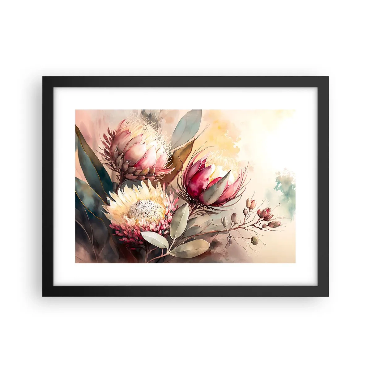 Poster in einem schwarzem Rahmen - Im Profil und en face - 40x30 cm