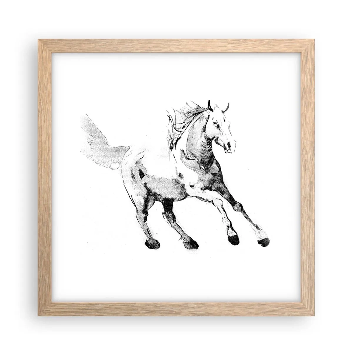 Poster in einem Rahmen aus heller Eiche - Ungezähmte Seele - 30x30 cm