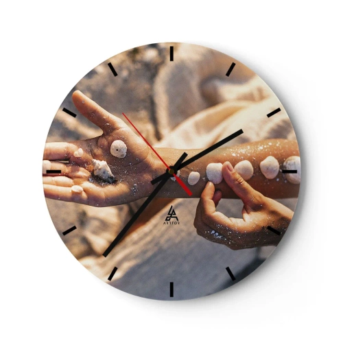 Wanduhr - Glasuhr - Schönheit an Ihren Fingerspitzen - 40x40 cm