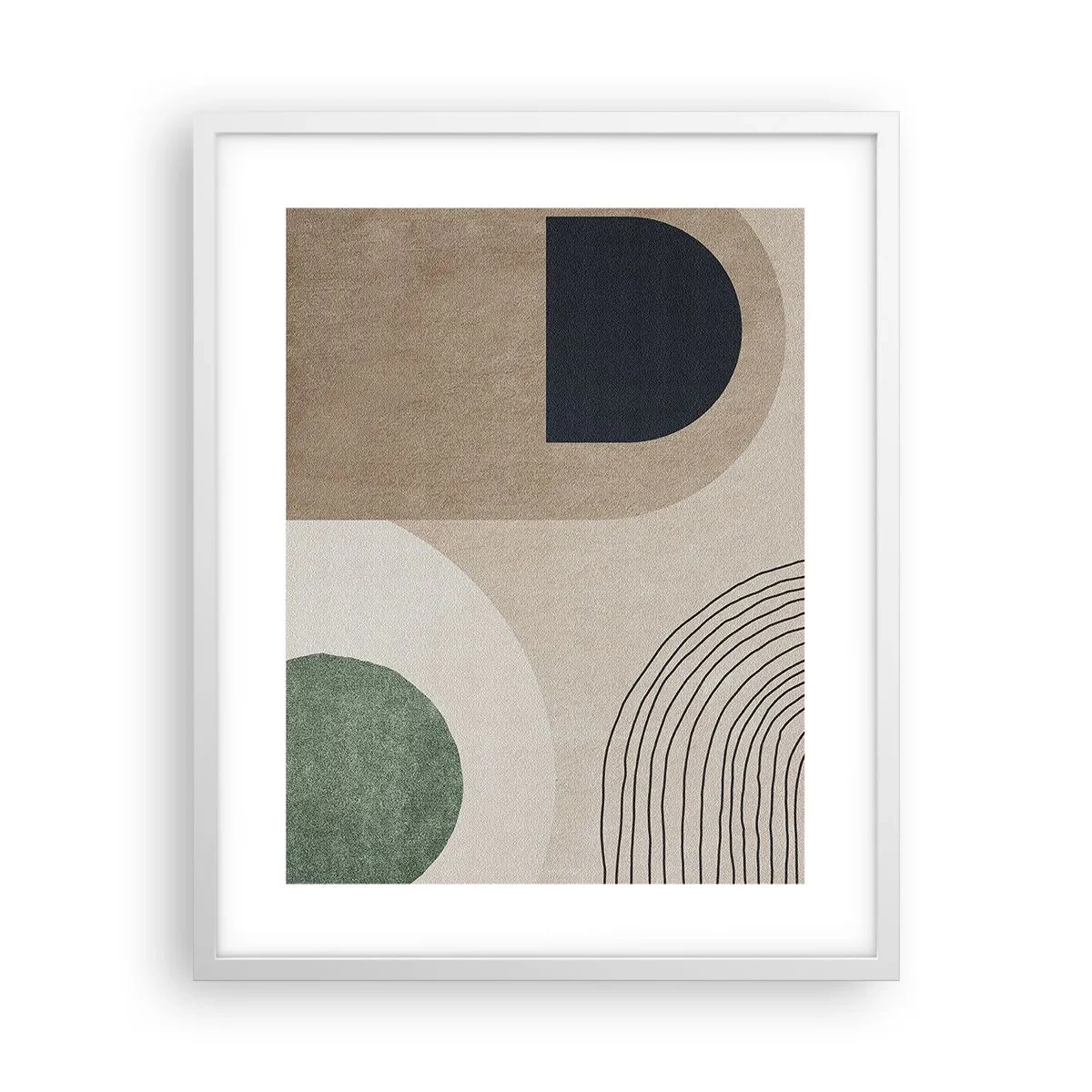 Poster in einem weißen Rahmen - Sanftheit des Ovals - 40x50 cm